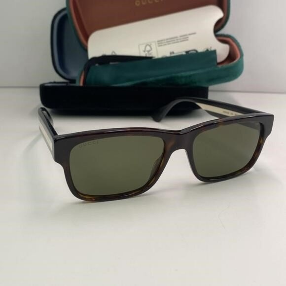 New Authentic Gucci GG0340S 003 56 GG0340 Men's Sunglasses - Picture 6 of 11